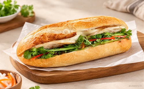 Baguette mini kẹp thịt
